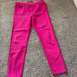 NWOT Sz.6 Lauren Ralph Lauren hot pink premier skinny jeans,
